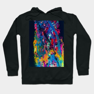 Colorful acrylic pouring Hoodie